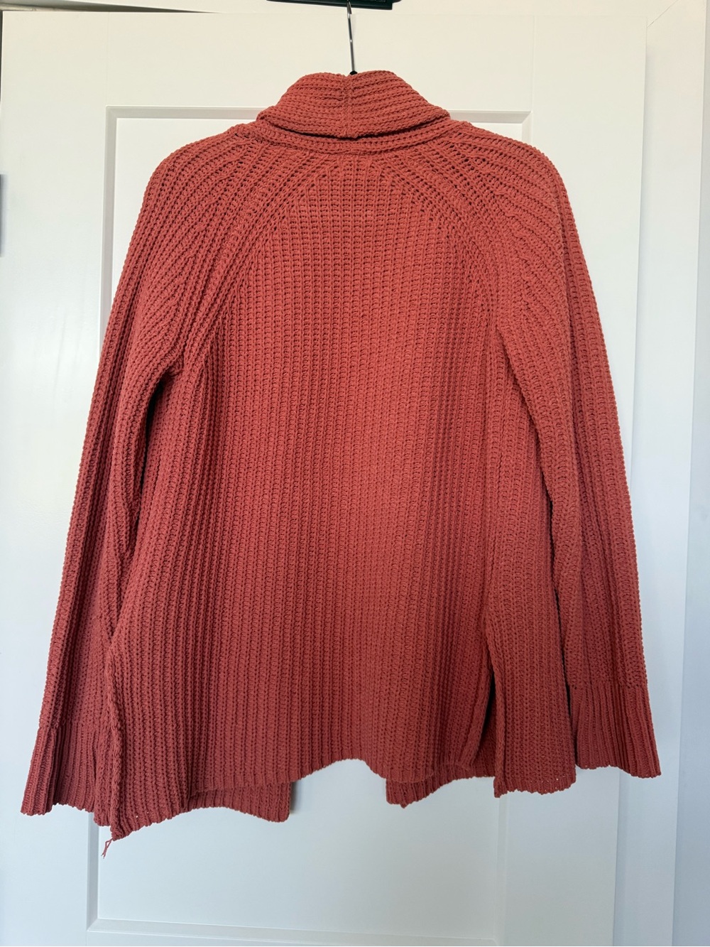Cozy Open-Front Coral Knit Cardigan Sweater - Picture 2 of 3